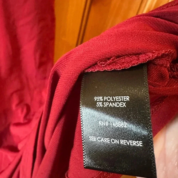 Torrid | Red Lace Sleeve Studio Knit Skater Dress | 2X - Picture 7 of 11